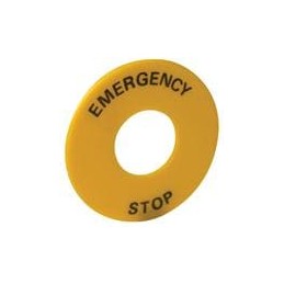 10 pcs : 2LP41 - Switch Fixings 22mm Legend Plate Emerg Stop