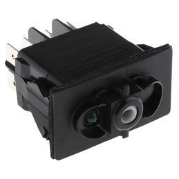 1 pcs - Carlingswitch Illuminated DPDT, Latching Rocker Switch Panel Mount