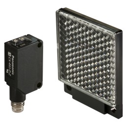 1 pcs - Panasonic Retroreflective Photoelectric Sensor, Block Sensor, 50 mm - 500 mm Detection Range