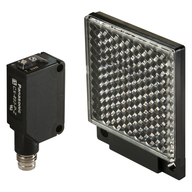 1 pcs - Panasonic Retroreflective Photoelectric Sensor, Block Sensor, 50 mm - 500 mm Detection Range