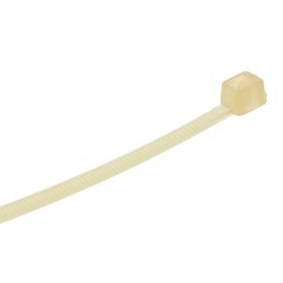 1 Bag of 100 - RS PRO Cable Tie, Heat Stabilised, 100mm x 2.5 mm, Natural Nylon, Pk-100