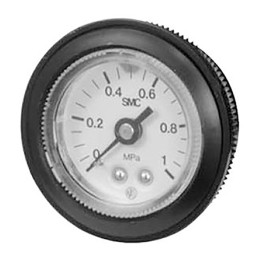 1 pcs - SMC Analogue Pressure Gauge 1MPa Back Entry, G46-P10-02-X30, 0MPa min.