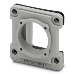 1 pcs - Phoenix Contact, VS-08-A-RJ45/MOD-1-IP 67 Panel Mounting Frame for use with Keystone Modular Socket Inserts