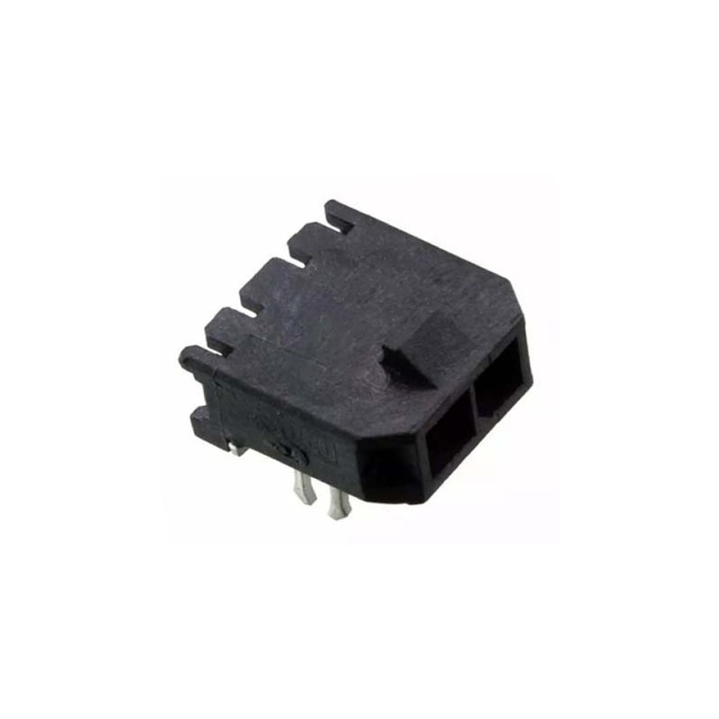 5 pcs - Molex Micro-Fit 3.0 Series Right Angle Through Hole PCB Header, 2 Contact(s), 3.0mm Pitch, 1 Row(s), Shrouded