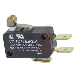 1 pcs - Honeywell Roller Lever Micro Switch, Quick Connect Terminal, 15 A, SP-CO
