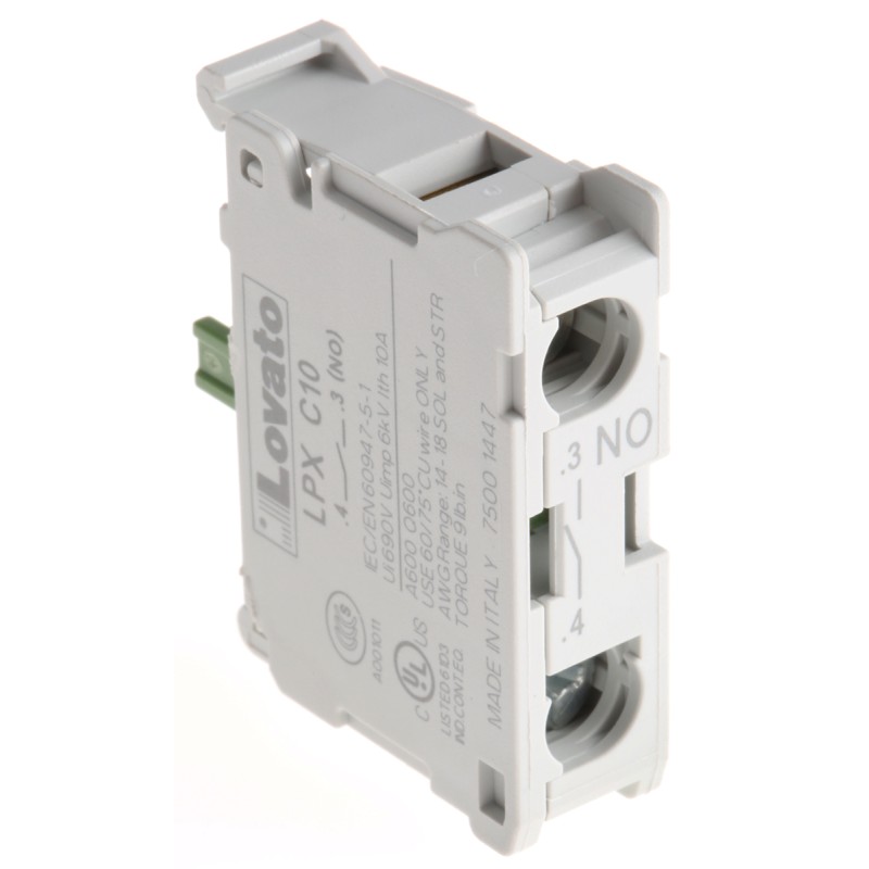 1 pcs - Lovato Platinum 22mm Series Contact Block, 690V, 1NO
