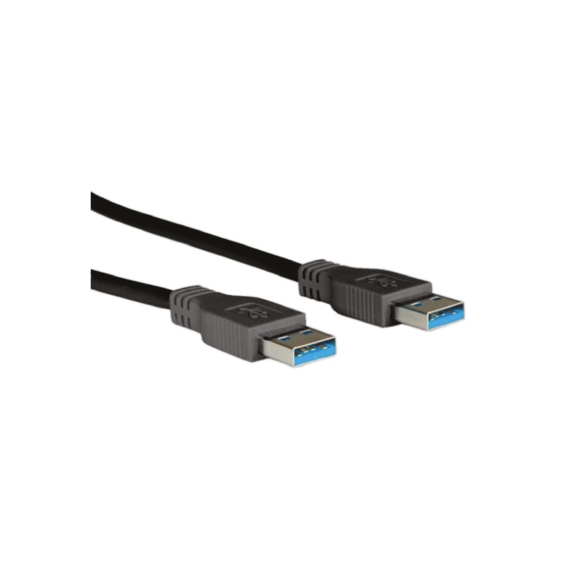 1 pcs - Roline USB 3.0 Cable, Male USB A to Male USB A Cable, 1.8m