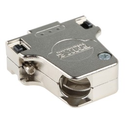 1 pcs - FCT from Molex FMK Series Die Cast Zinc Angled D Sub Backshell, 15 Way, Strain Relief