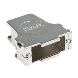 1 pcs - FCT from Molex FMK Series Die Cast Zinc Angled D Sub Backshell, 15 Way, Strain Relief