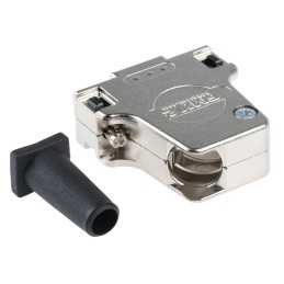 1 pcs - FCT from Molex FMK Series Die Cast Zinc Angled D Sub Backshell, 15 Way, Strain Relief