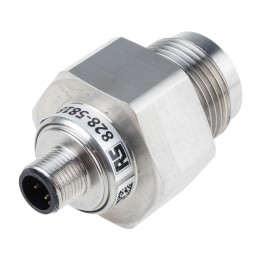 1 pcs - RS PRO Pressure Sensor, -1bar Min, 9bar Max, Current Output, Relative Reading