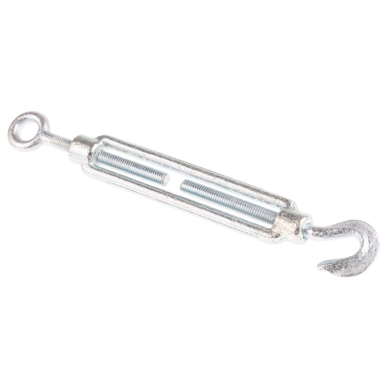 1 pcs - RS PRO Hook to Eye Steel Rigging Screw, M6 Thread