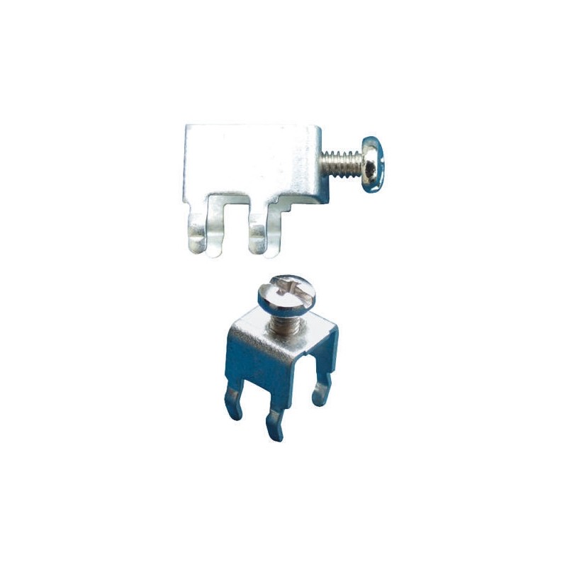 10 pcs - Keystone, Brass Screw Terminal, 22 - 14 AWG, Right Angle, 15A