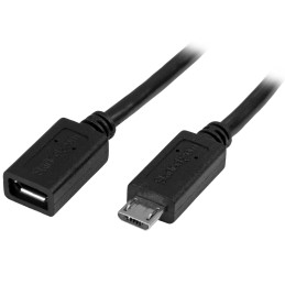 1 pcs - StarTech.com USB 2.0 Cable, Male Micro USB B to Female Micro USB B USB Extension Cable, 0.5m