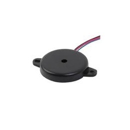 10 pcs : CPE-121 - Piezo Buzzers & Audio Indicators buzzer, 24 mm round, 5 mm deep, P, 4.5 kHz, 28 V, panel mount w/ wires, no d