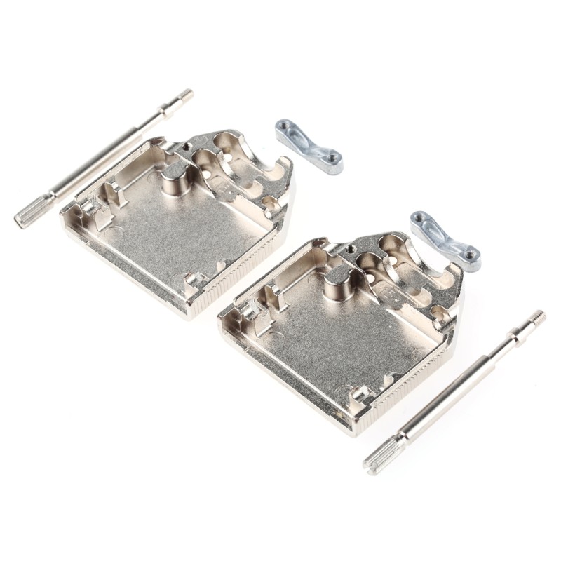 1 pcs - Amphenol FCI 8655MH Series Die Cast Zinc D Sub Backshell, 15 Way, Strain Relief