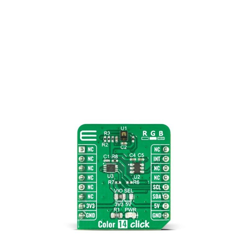 1 pcs - MikroElektronika Color 14 Click Ambient Light Sensor, Colour Sensor, Proximity Sensor Add On Board for APDS-9151,