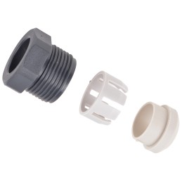 1 pcs - Bulgin 7000 Series Black, Grey, White, Yellow Thermoplastic Cable Gland Kit, PG13.5 Thread, 13mm Min, 15mm Max, IP66,