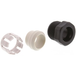 1 pcs - Bulgin 7000 Series Black, Grey, White, Yellow Thermoplastic Cable Gland Kit, PG13.5 Thread, 13mm Min, 15mm Max, IP66,