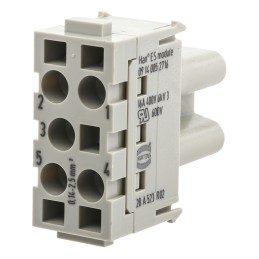 1 pcs - HARTING Heavy Duty Power Connector Module, 16A, Female, Han-Modular Series, 5 Contacts