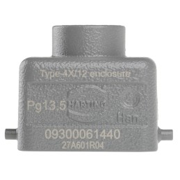 1 pcs - HARTING Han B Heavy Duty Power Connector Hood, PG13.5 Thread