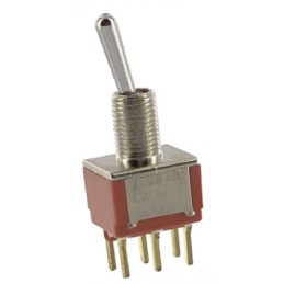 1 pcs - TE Connectivity Toggle Switch, PCB Mount, On-On, DPDT, Through Hole Terminal, 20V