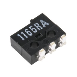 1 pcs - Omron Plunger Micro Switch, Through Hole Terminal, 500 mA @ 30 V dc, SPDT, IP40