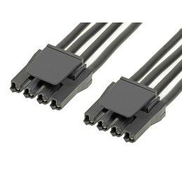 10 pcs - Molex 4 Way Female Super Sabre to 4 Way Female Super Sabre Wire to Board Cable, 300mm
