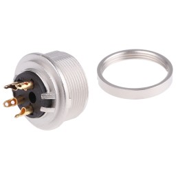 1 pcs - Lumberg, KGV 4 Pole M16 Din Socket, DIN EN 60529, 5A, 250 V ac IP40, Female, Panel Mount