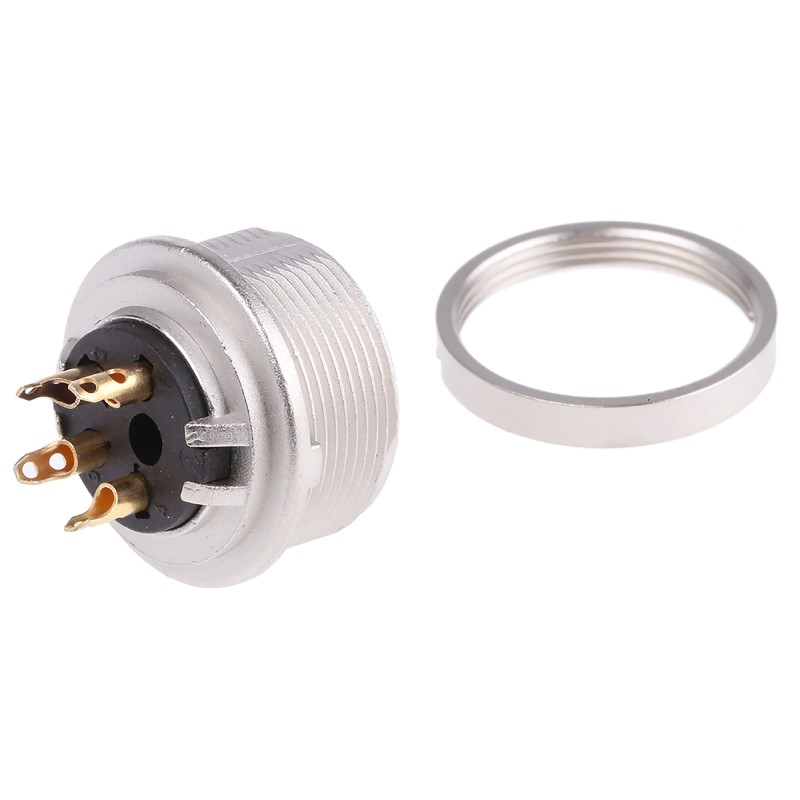 1 pcs - Lumberg, KGV 4 Pole M16 Din Socket, DIN EN 60529, 5A, 250 V ac IP40, Female, Panel Mount