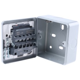 1 pcs - MK Electric Silver Metal Clad Switch, 1 Gang, Metalclad