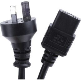 1 pcs - RS PRO IEC C19 Socket to Type I Australian Plug Power Cord, 2m