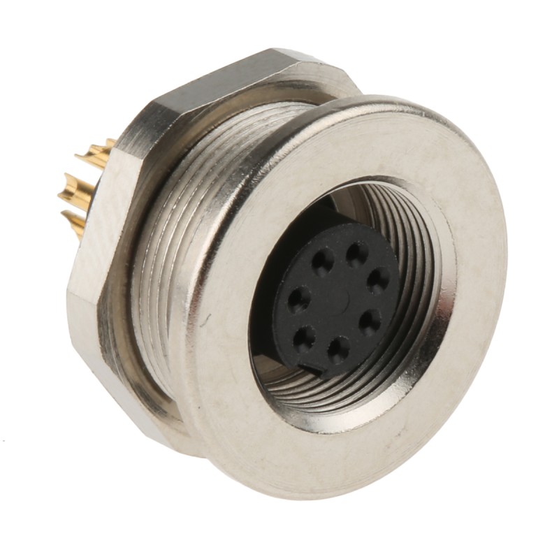 1 pcs - binder Circular Connector, 7 Contacts, Panel Mount, M9 Connector, Socket, Female, IP67, 712 Series
