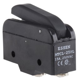 1 pcs - RS PRO Lever Micro Switch, Screw Terminal, 15 A @ 250 V ac, SP-CO