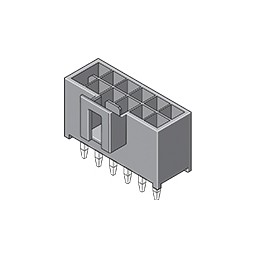 10 pcs - Molex Nano-Fit Series Straight Through Hole PCB Header, 4 Contact(s), 2.5mm Pitch, 2 Row(s), Shrouded