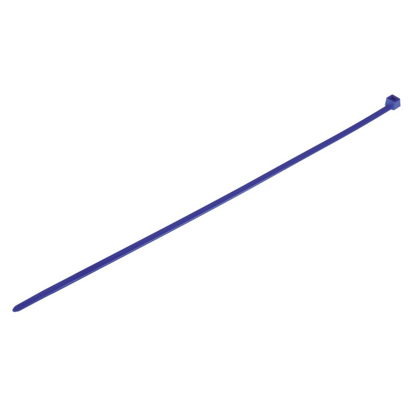 1 Bag of 100 - HellermannTyton Cable Tie, 270mm x 4.6 mm, Blue Polyamide 6.6 (PA66), Pk-100