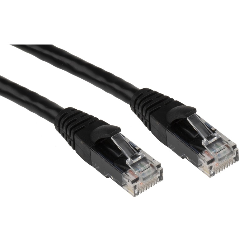 1 pcs - RS PRO Cat6 Male RJ45 to Male RJ45 Ethernet Cable, U/UTP, Black PVC Sheath, 5m