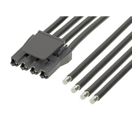 10 pcs - Molex 4 Way Female Super Sabre Unterminated Wire to Board Cable, 600mm