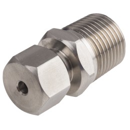 1 pcs - RS PRO Thermocouple Compression Fitting for Use with Thermocouple, 1/2 BSPT, 4.5mm Probe, RoHS Compliant Standard