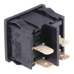 1 pcs - Molveno Illuminated DPST, On-None-Off Rocker Switch Panel Mount