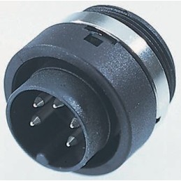 1 pcs - Binder Circular Connector, 3 Contacts, Panel Mount, Miniature Connector, Socket, Male, IP40, 678 Series