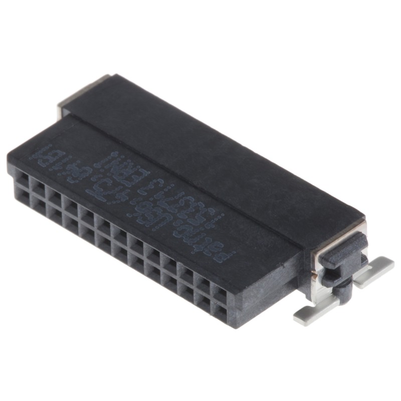 1 pcs - ERNI SMC Series Right Angle Surface Mount PCB Socket, 26-Contact, 2-Row, 1.27mm Pitch, Solder Termination