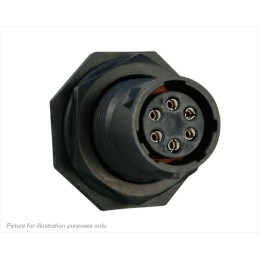 1 pcs - Souriau Circular Connector, 6 Contacts, Panel Mount, Plug, Female, IP68, IP69K, UTS Series