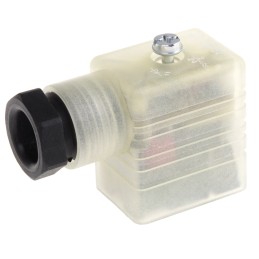 1 pcs - Hirschmann GML 2P+E DIN 43650 B, Female Solenoid Valve Connector, with Indicator Light, 24 V ac/dc Voltage