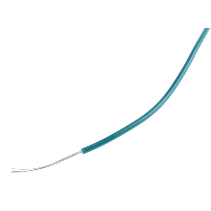 1 Reel of 100 M - RS PRO Green 0.08 mm² Hook Up Wire, 28 AWG, 7/0.12 mm, 100m, PVC Insulation