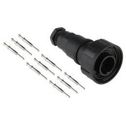 1 pcs - Bulgin Circular Connector, 9 Contacts, Cable Mount, Plug, Male, IP68, Standard Buccaneer Series