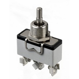 1 pcs - APEM Toggle Switch, Panel Mount, (On)-Off-(On), SPDT, Screw Terminal, 250V ac
