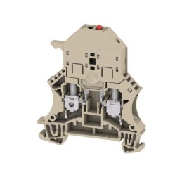 1 pcs - Weidmuller W Series Beige Fused DIN Rail Terminal, 6mm², Single-Level, Screw Termination, Fused