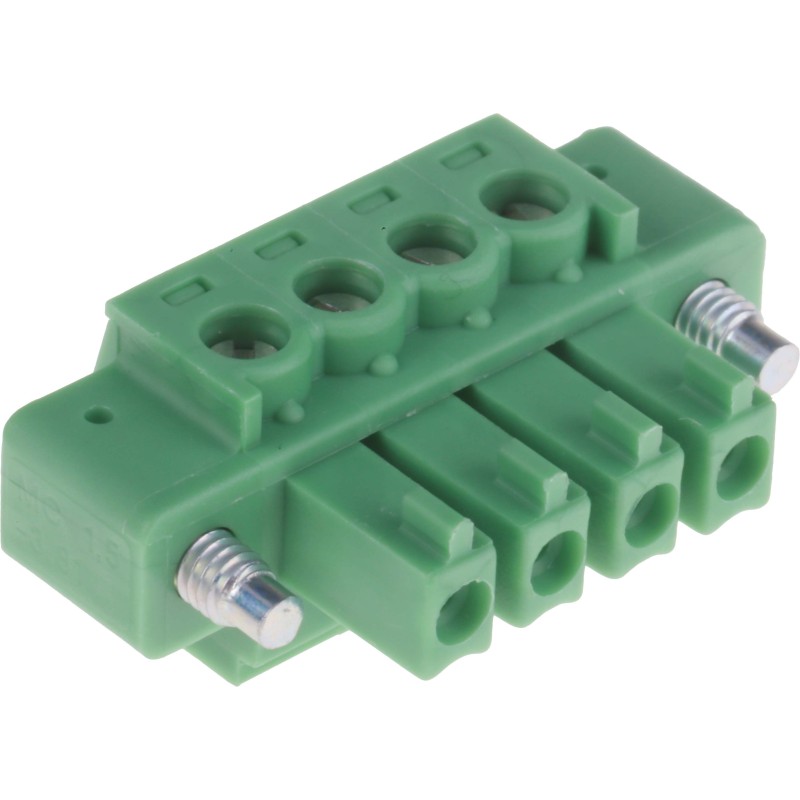 1 pcs - Phoenix Contact 3.81mm Pitch 4 Way Pluggable Terminal Block, Plug, Cable Mount, Screw Termination