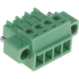 1 pcs - Phoenix Contact 3.81mm Pitch 4 Way Pluggable Terminal Block, Plug, Cable Mount, Screw Termination